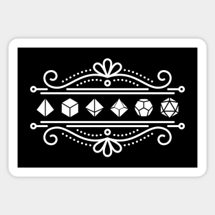 Polyhedral Dice Set Deco Floral Tabletop RPG Sticker